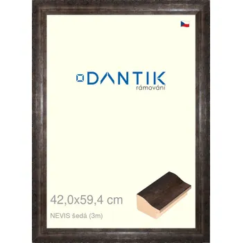 Rám na obraz DANTIK rámeček 42x59,4 | NEVIS šedá (Plexi Čiré) (Vyrobeno s láskou u nás v DANTIKU)