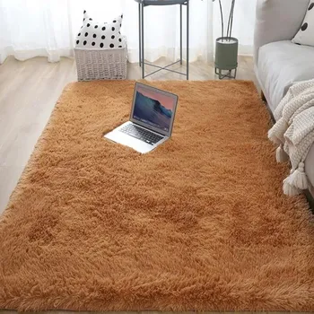 Koberec Koberec do obýváku měkký chlupatý - Khaki,160 x 200 cm (63 x 78,7 palce)