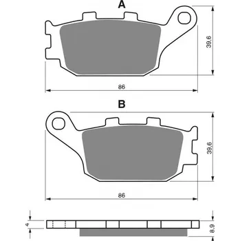 Brzda pro motocykl GOLDFREN Brzdové destičky GOLDFREN 021 S33 STREET REAR