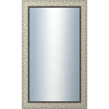 Zrcadlo DANTIK - Zarámované zrcadlo - rozměr s rámem cca 60x100 cm z lišty PRAHA stříbrná (2751)