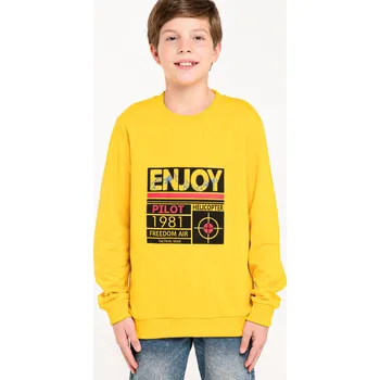 Chlapecká mikina Chlapecká mikina Enjoy - žlutá 152