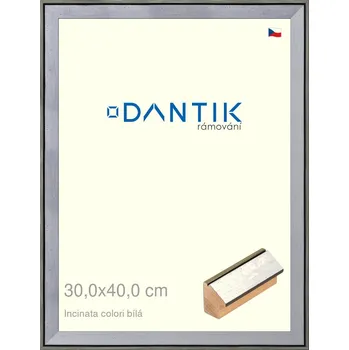 Rám na obraz DANTIK rámeček 30x40 | INCLINATA colori Bílá (Plexi Čiré) (Vyrobeno s láskou u nás v DANTIKU)