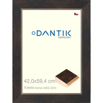 Rám na obraz DANTIK rámeček 42x59,4 | TOMAS černá velká (Plexi Čiré) (Vyrobeno s láskou u nás v DANTIKU)