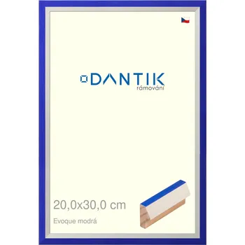 Rám na obraz DANTIK rámeček 20x30 | EVOQUE modrá (Sklo Čiré) (Vyrobeno s láskou u nás v DANTIKU)