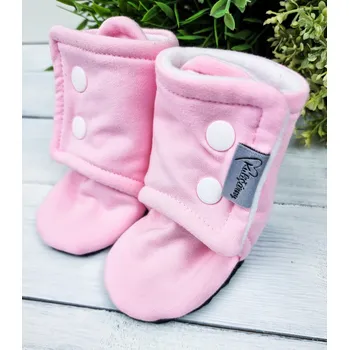 Capáčky Capáčky s microfleece BABY PINK White VELIKOST: 6 délka stélky: 16cm