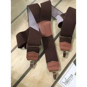 Kšandy Šle FORESTER - klip, tm. hnědá/hnědá kůže