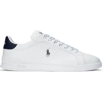 Dámská obuv Velké Velikosti - Polo Ralph Lauren - Kožené tenisky Heritage Court II s vyrytým jezdcem pola - 12 - Bílá