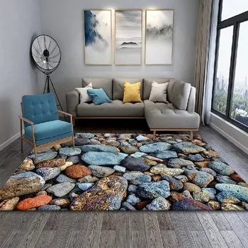 Koberec Koberec 3D tisk do obýváku | styl pláž - 13,40 x 120 cm 16 x 47 palců