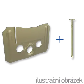 Tesařské kování Příchytka palubek 3mm/100ks