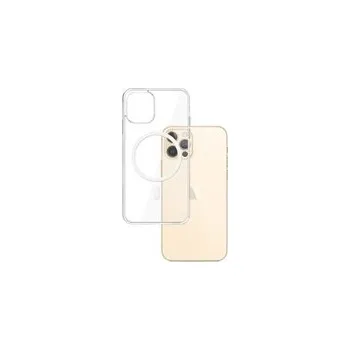Náhradní kryt pro mobilní telefon 3mk ochranný kryt Magcase pro Apple iPhone 12 / 12 Pro, čirá 5903108458344