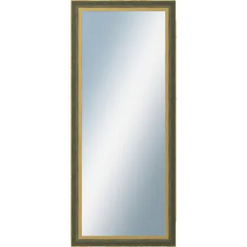 Koupelnový nábytek DANTIK - Zarámované zrcadlo - rozměr s rámem cca 60x140 cm z lišty ZVRATNÁ zelenozlatá plast (3070)