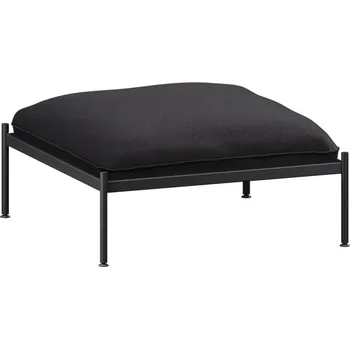 Taburet noo.ma Černá čalouněná podnožka Toom 90,5 x 90,5 cm