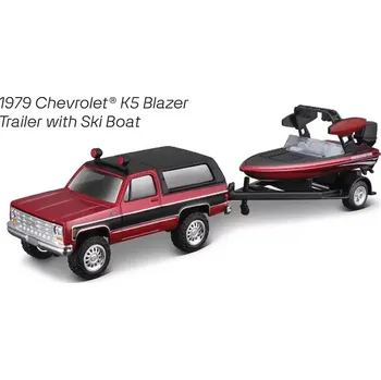 autíčko Chevrolet KS Blazer 1979 + Trailer with Ski Boat (sběratelský model, určeno pouze k vystavení)