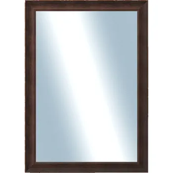 Zrcadlo DANTIK - Zarámované zrcadlo - rozměr s rámem cca 50x70 cm z lišty KOSTELNÍ malá hnědá (3165)