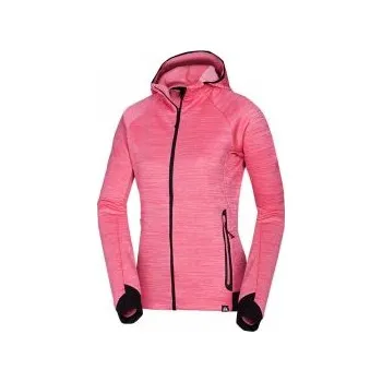 Dámská mikina Northfinder Pauline pinkmelange XL; Růžová mikina + DÁREK DLE VÝBĚRU!