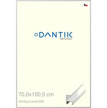 Rám na obraz DANTIK rámeček 70x100 | ALU profil 6220 Bílá matná (Plexi Čiré) (Vyrobeno s láskou u nás v DANTIKU)