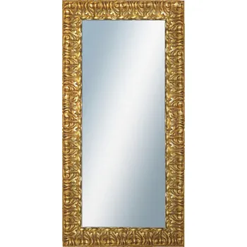 Zrcadlo DANTIK - Zarámované zrcadlo - rozměr s rámem cca 50x100 cm z lišty ZVRATNÁ zdobná zlatá (2888)