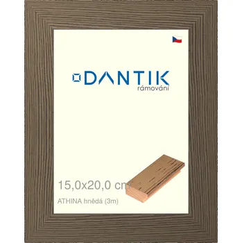 Rám na obraz DANTIK rámeček 15x20 | ATHINA hnědá (Sklo Čiré) (Vyrobeno s láskou u nás v DANTIKU)