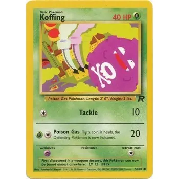 Karetní hra Pokémon TR 58/82 Koffing - Team Rocket Stav: Good