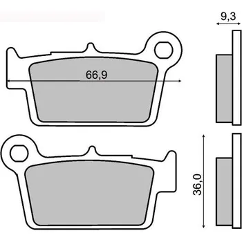 Brzdová destička Brzdové destičky RMS 225101450 organické KAWASAKI KX 250 F 2004-2005