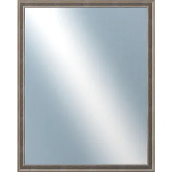 Zrcadlo DANTIK - Zarámované zrcadlo - rozměr s rámem cca 80x100 cm z lišty TOOTH malá stříbrno černá (3164)