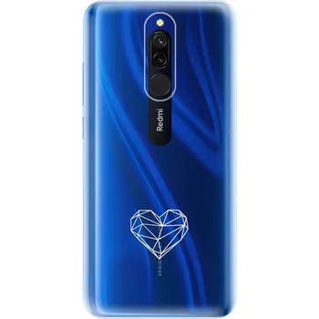Odolné silikonové pouzdro iSaprio - čiré - Digital Love - Xiaomi Redmi 8