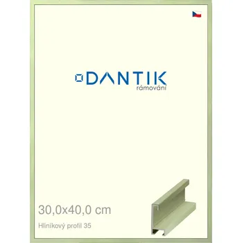 Rám na obraz DANTIK rámeček 30x40 | ALU profil 6035 Dýha barevná zelená pastel (Plexi Čiré) (Vyrobeno s láskou u nás v DANTIKU)