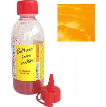Speciální výtvarná barva ARTEMISS Batikovací reaktivní barva(batika za studena) Vyberte velikost: 13g(250ml), Vyberte odstín: 63 pomerančová