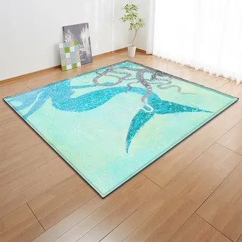 Koberec Dětský hrací koberec s protiskluzovou úpravou | styl mořská pana - 8,50 x 80 cm 20 x 23 palců