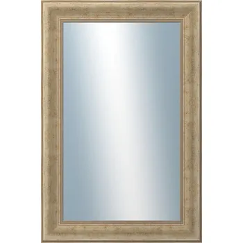 Zrcadlo DANTIK - Zarámované zrcadlo - rozměr s rámem cca 40x60 cm z lišty KŘÍDLO malé zlaté patina (2774)