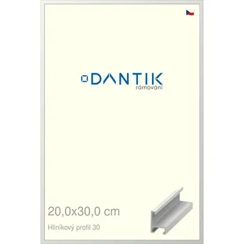 Rám na obraz DANTIK rámeček 20x30 | ALU profil 6030 Bílá matná (Sklo Čiré) (Vyrobeno s láskou u nás v DANTIKU)