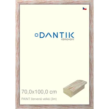 Rám na obraz DANTIK rámeček 70x100 | PAINT červená velká (Plexi Čiré) (Vyrobeno s láskou u nás v DANTIKU)