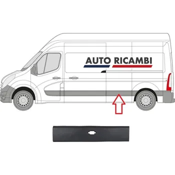 Lišta karosérie Ochranná lišta Renault Master od 2010 levá, za posuvné dveře, pro poziční světlo, 8287700Q0A