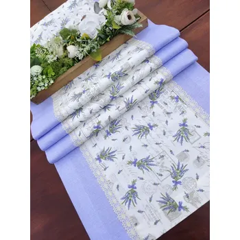 ubrus Běhoun - levandule a razítka