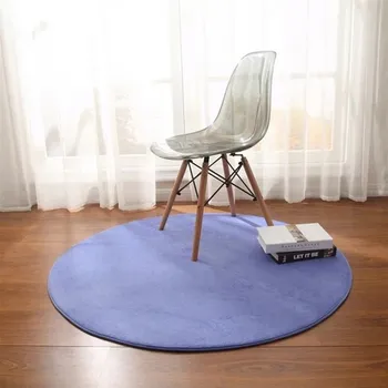 Koberec Kulatý koberec do ložnice a na balkon - Tmavě modrá,Průměr 150 cm 59 palců