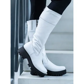 Dámské kozačky Kozačky z pravé kůže GRASSO black+white , VELIKOST 40