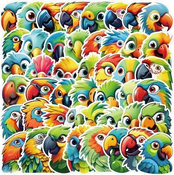 samolepka Set 50 samolepek papoušek (Samolepky papoušek)