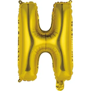 Party dekorace Písmena H zlaté foliové balónky 40 cm 9909641