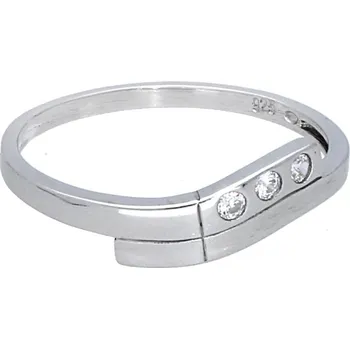 Prsten Goldstore Prsten stříbro se zirkony Velikost: 57