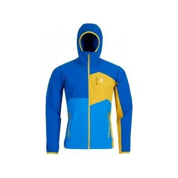 Pánská softshellová bunda High Point VERSA HOODY JACKET skydiver/yellow XXL; Modrá bunda + DÁREK DLE VÝBĚRU!