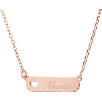 Náhrdelník Pozlacený stříbrný náhrdelník - máma, srdce - AP530-5394