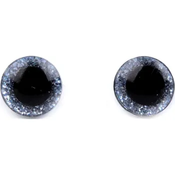 Oči glitrové s pojistkou Ø10 mm
