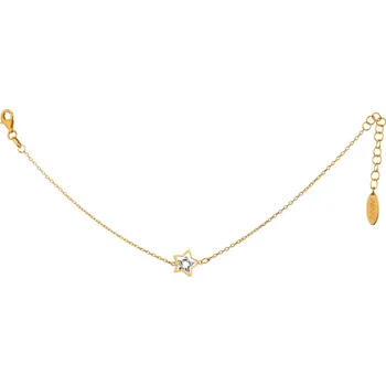 Náramek Pozlacený stříbrný náramek - hvězda - AP535-7661