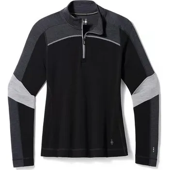 Oblečení a móda Smartwool W Classic Thermal Merino BL Colorblock 1/4 ZB Lady, black-charcoal heather - dámské spodní triko S + Doprava zdarma