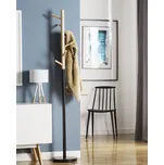 Stojan na kabáty hnědá černá borovice cementová deska ocel 170 cm moderní stylová praktická chodba Beliani