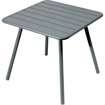 Zahradní stůl Šedý kovový stůl Fermob Luxembourg 80 x 80 cm
