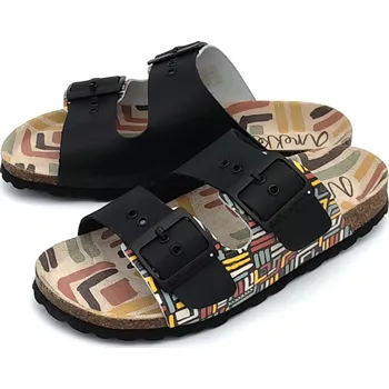 Dámské pantofle Dámské kožené pantofle 366-853 Anekke multicolor Barva: černá, Velikost: 36