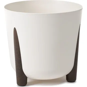 Květináč Plast Květináč béžový Lamela 34 cm x 34 x 32 cm