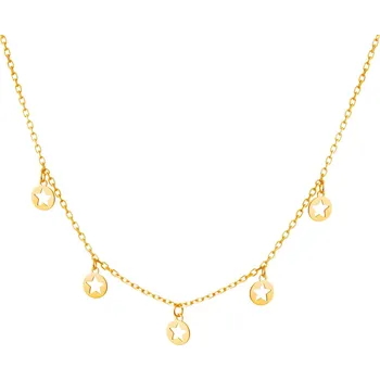 Náhrdelník Zlatý náhrdelník, anker - hvězdy - AP529-0498