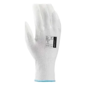 Pracovní rukavice Polomáčené rukavice BUCK - bílé, vel. 10